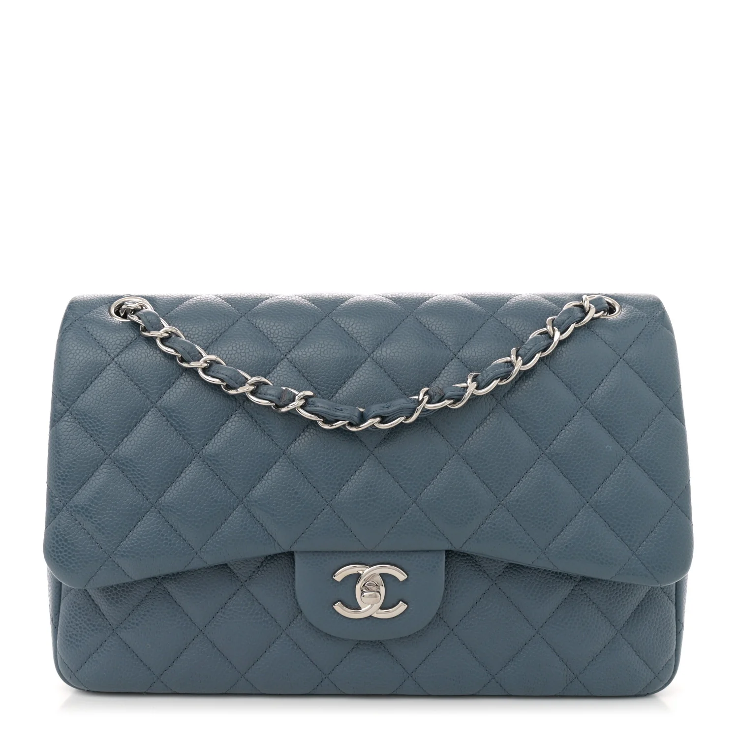Chanel Jumbo Double Flap in Blue Caviar