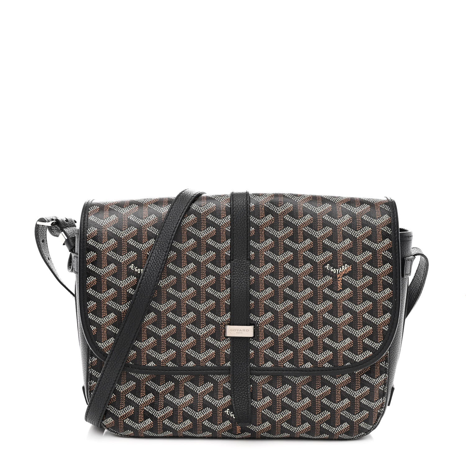 Goyard Goyardine Belvedere II MM Messenger Bag in Black