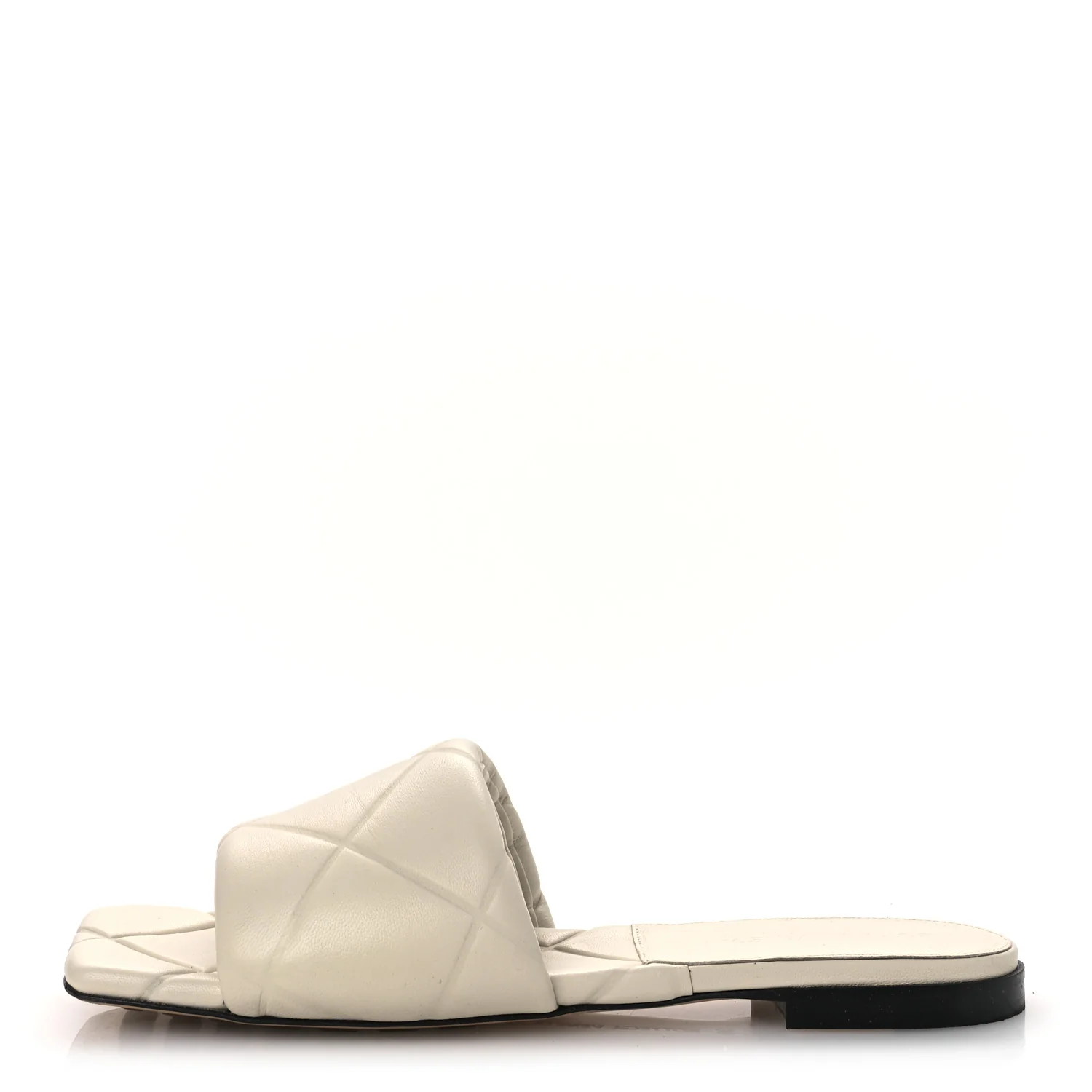Bottega Veneta nappa quilted rubber Lido flat sandals in sea salt