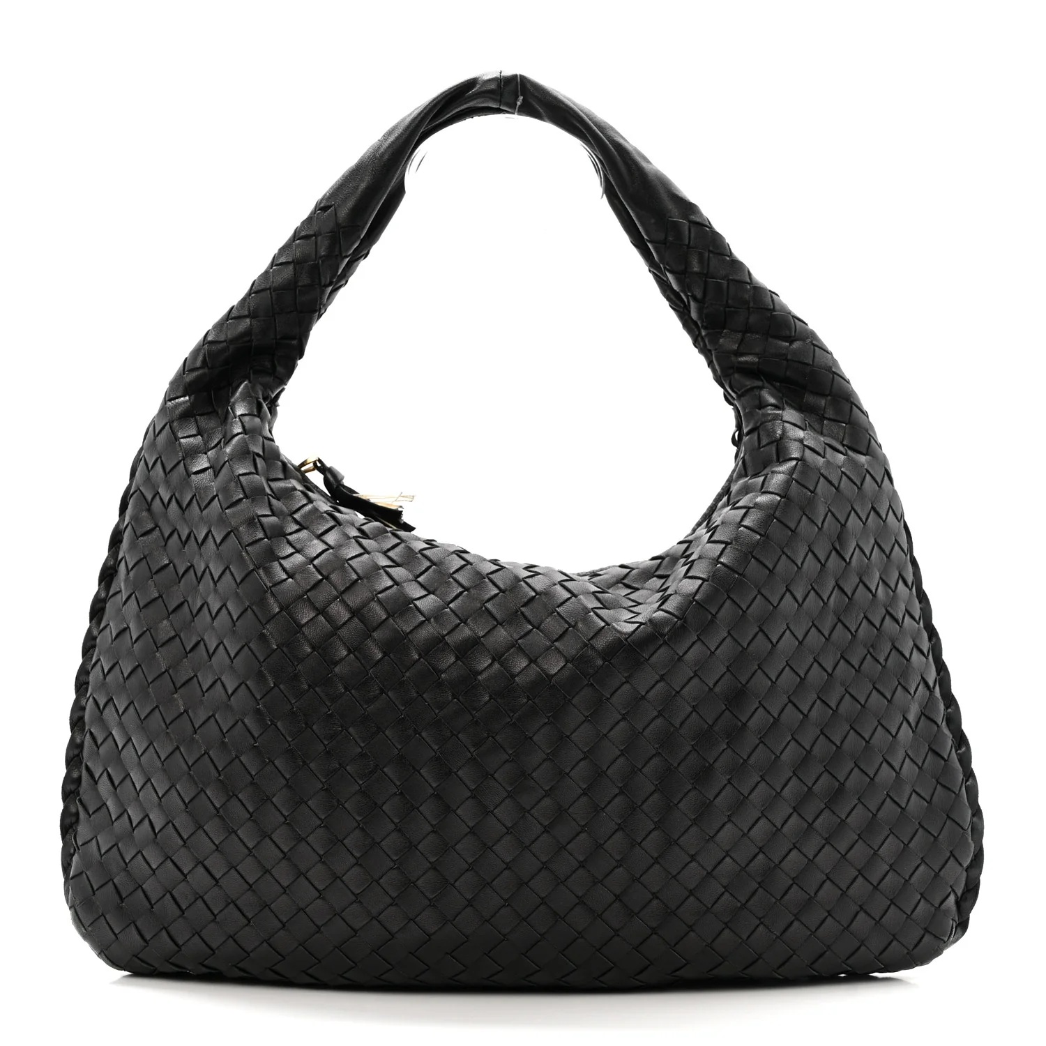 Bottega Veneta black intrecciato hobo bag