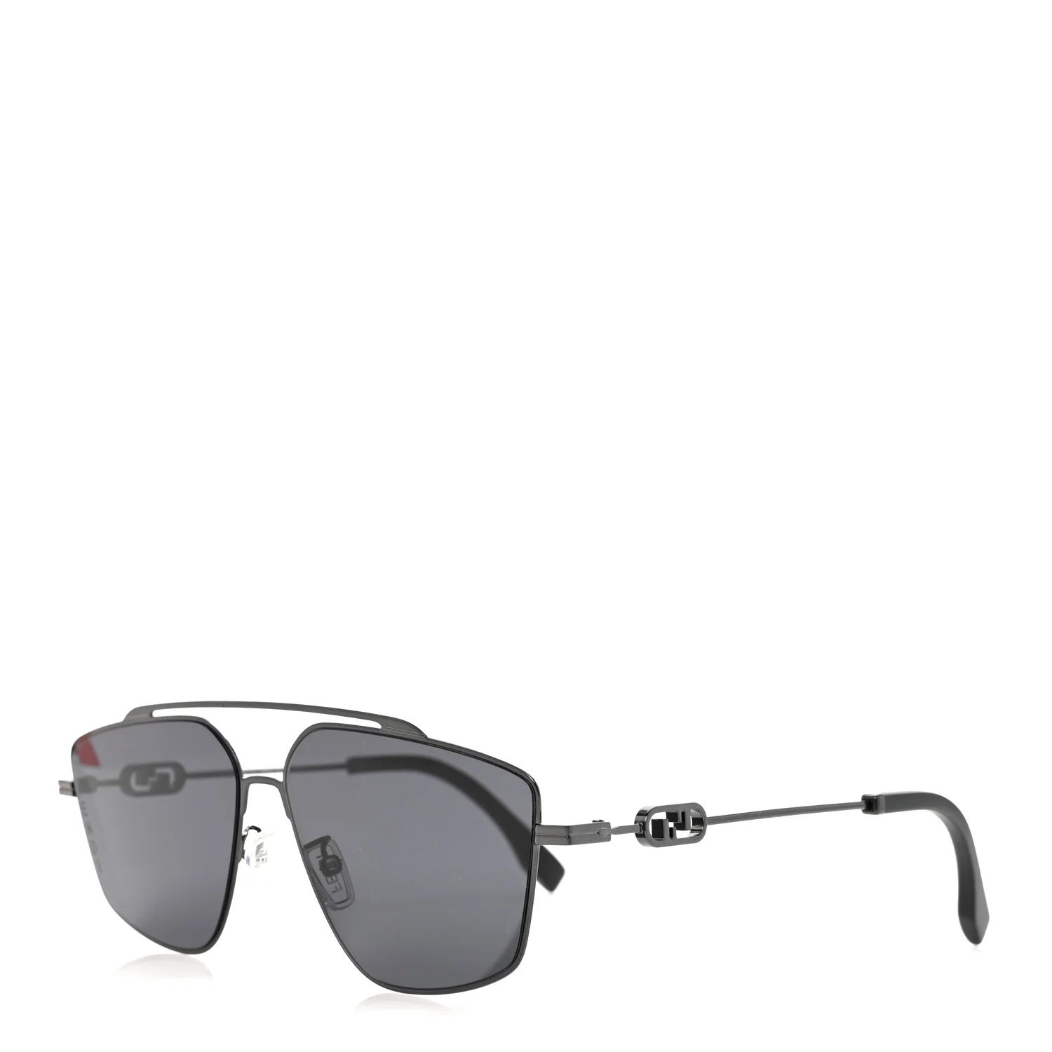 Fendi O'Lock sunglasses in black metal frame