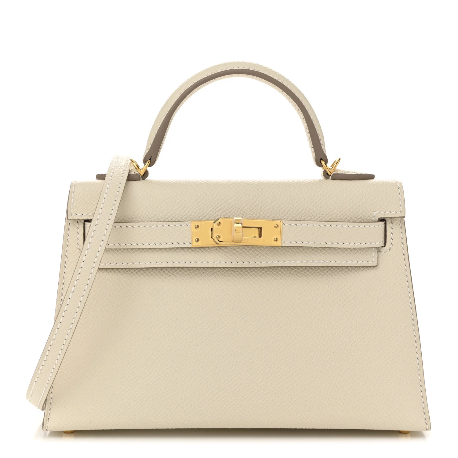Hermes Epsom Mini Kelly Sellier 20 Craie