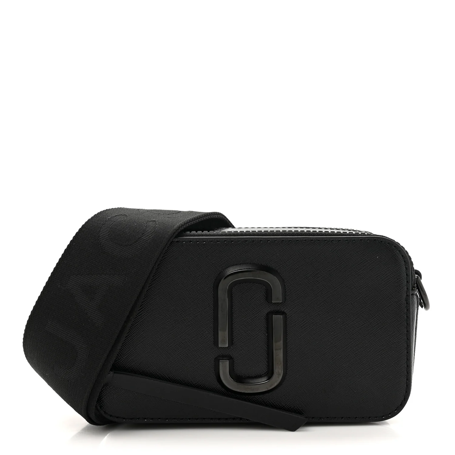 Black Marc Jacobs Snapshot camera bag in saffiano leather