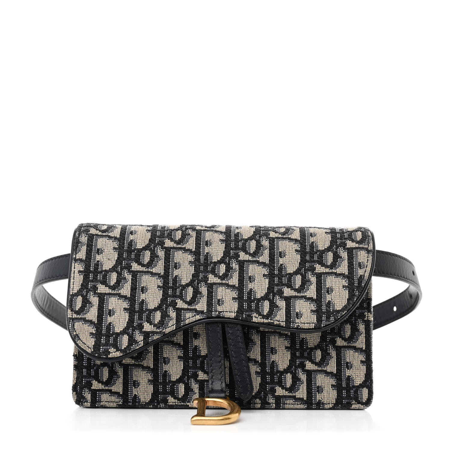 Christian Dior Blue Oblique Saddle Belt Bag