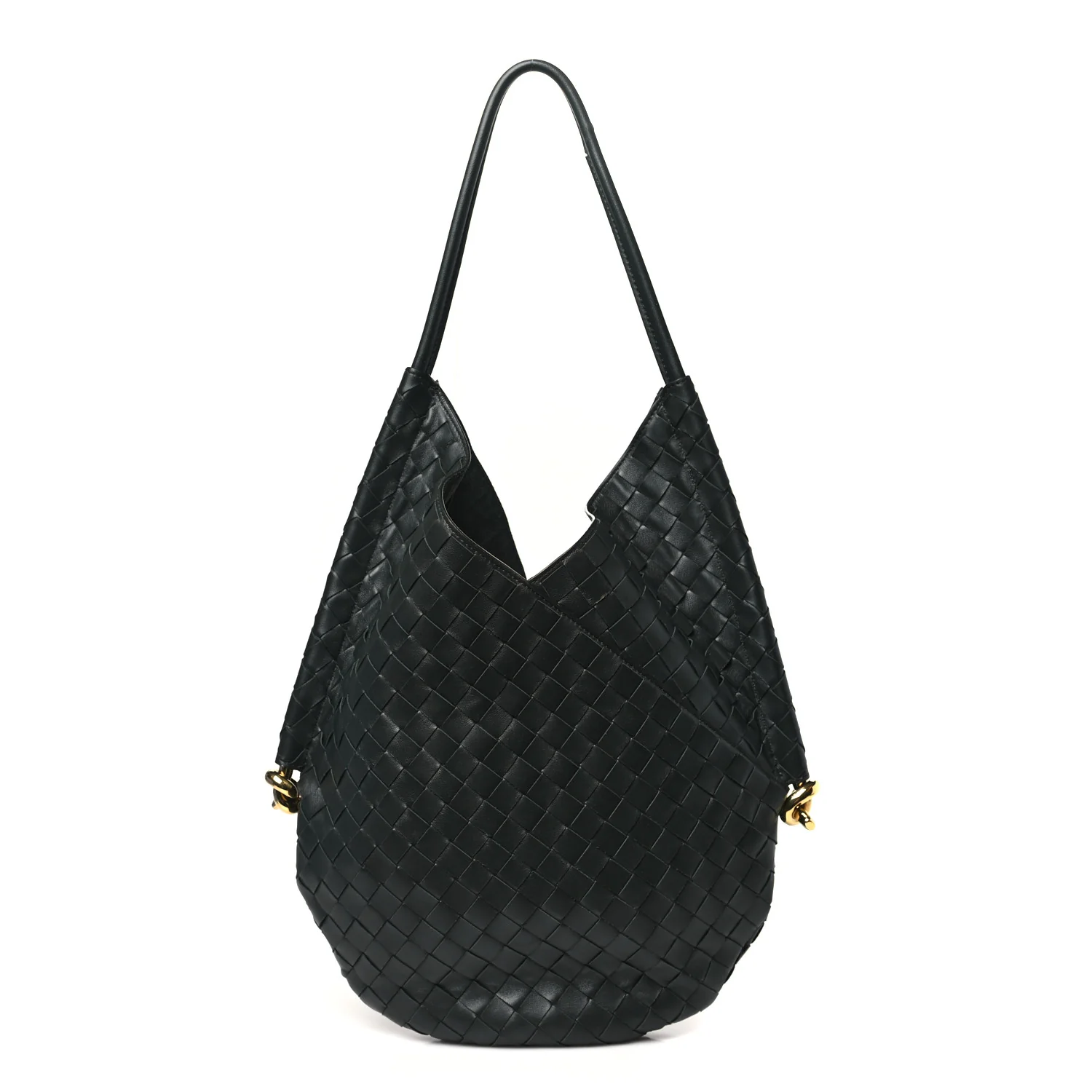 Bottega Veneta Medium Solstice Hobo in Dark Green Nappa Intrecciato