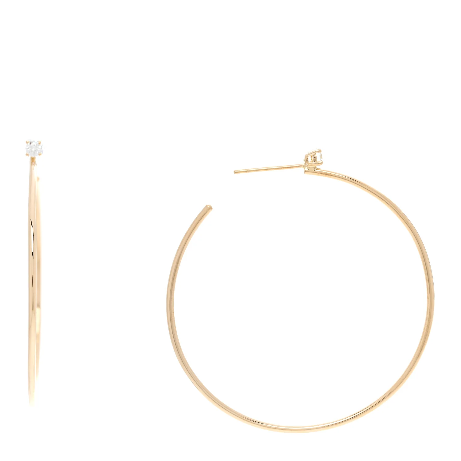 Anita Ko gold diamond hoop earrings