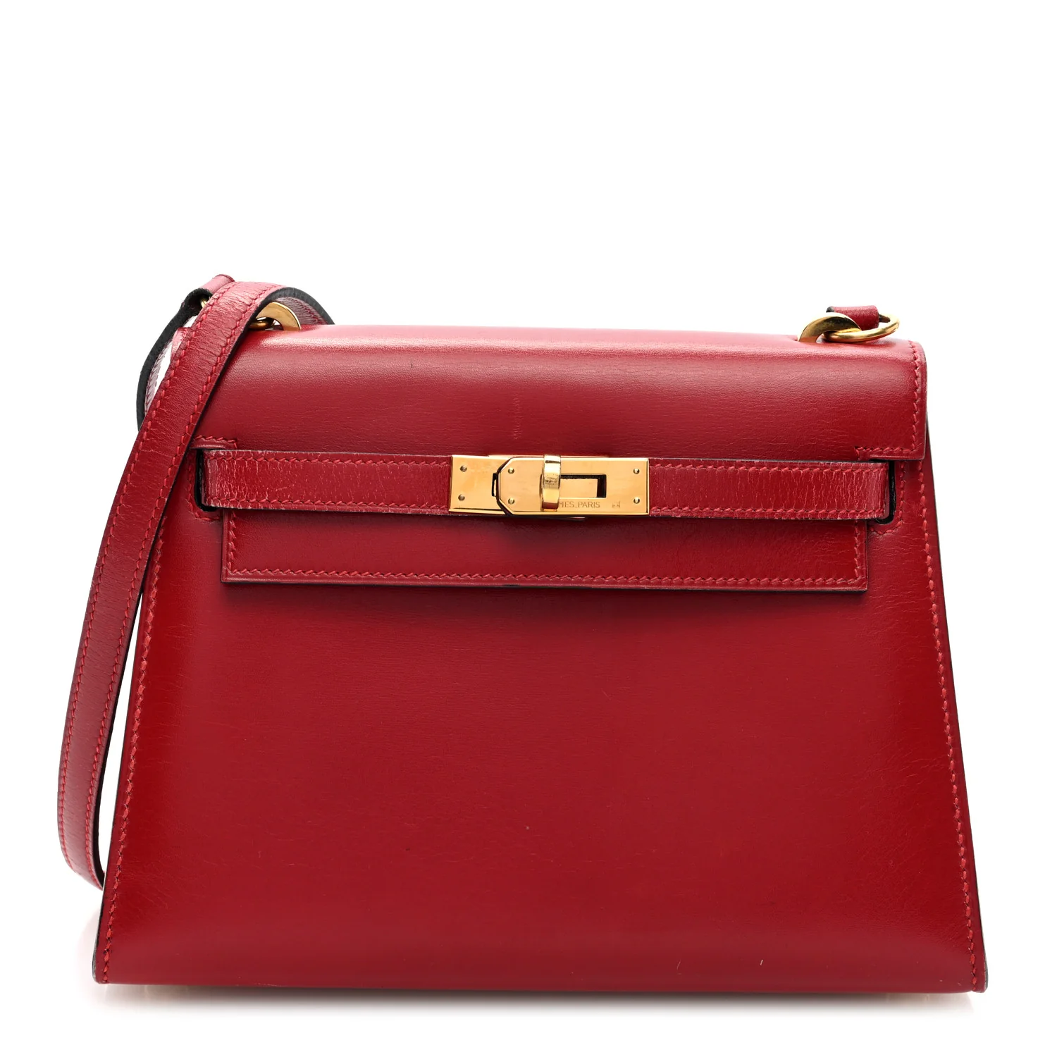 Hermes Box Mini Kelly Sellier 20 in Rouge Vif