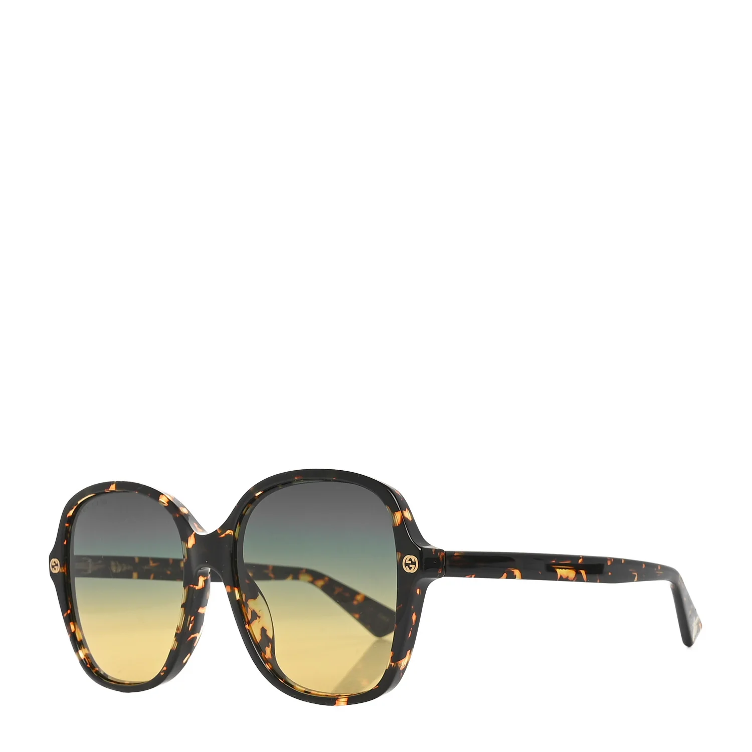 Gucci Acetate Rounded Square GG0092S Sunglasses in Havana