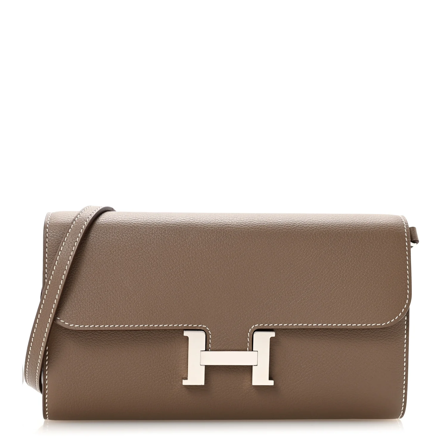 Hermès Evercolor Constance Wallet To Go in Etoupe